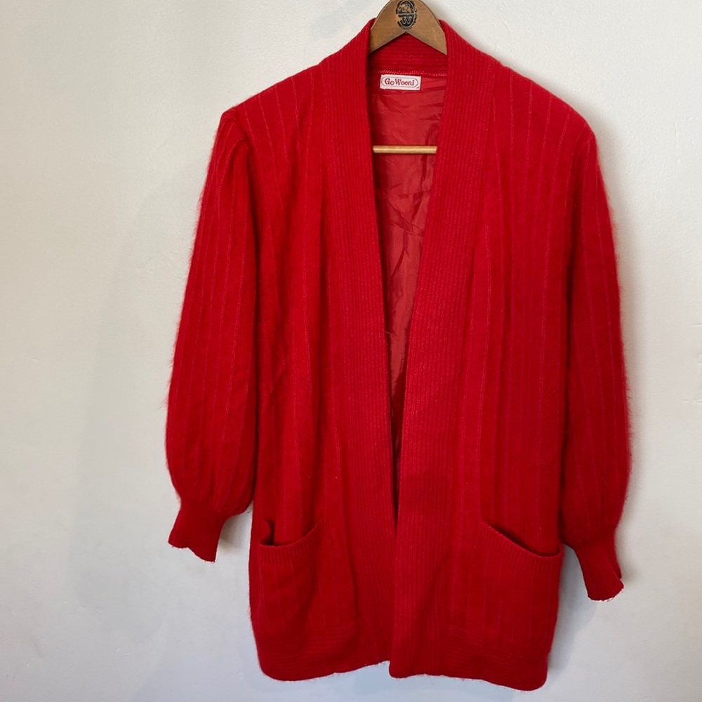 Go Wooni Angora Cardigan Sweater